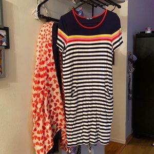 Nautical Dress with Pockets Size Medium